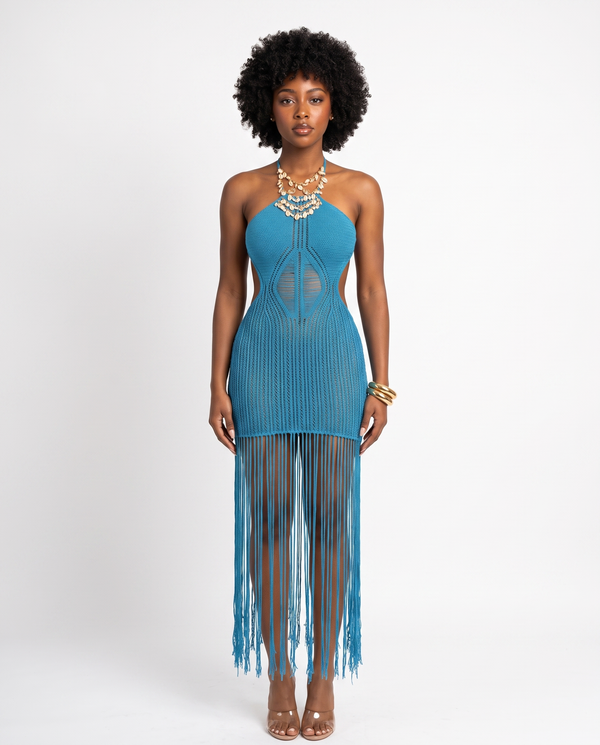 Blue Lagoon - Robe en crochet